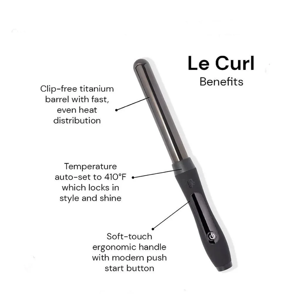 L'ANGE Hair Le Curl Titanium Curling Wand 1” (25 mm) - NIB